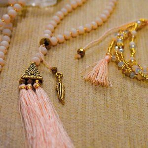 Balinese Hand made Mala necklace with bracelet